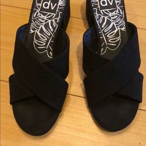 Dolce vita mules - black micro suede